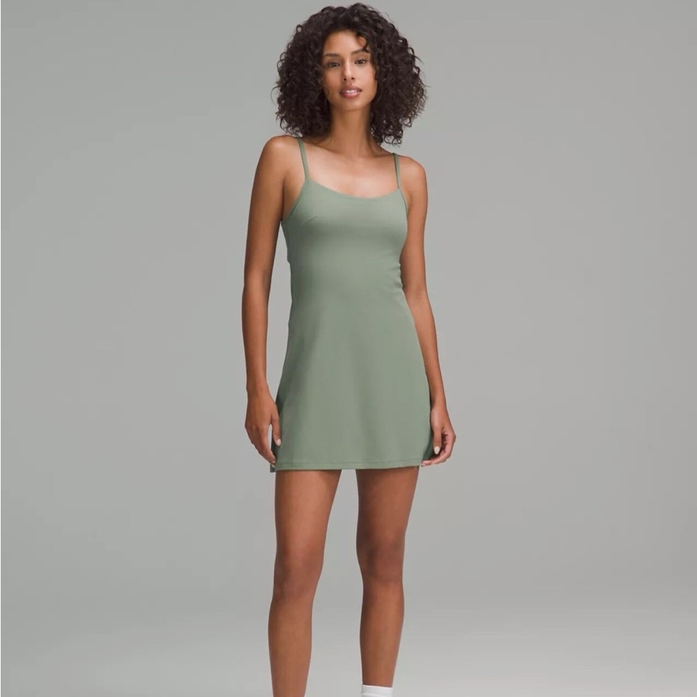 Lululemon Size 12 Align ™ Cami Strap Dress, Grey Eucalyptus - Green